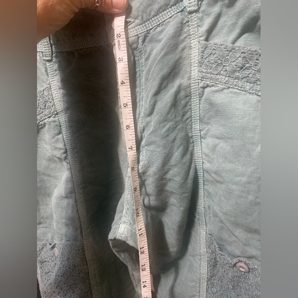 Sundance Teal Cropped Pants - Picture 9 of 9